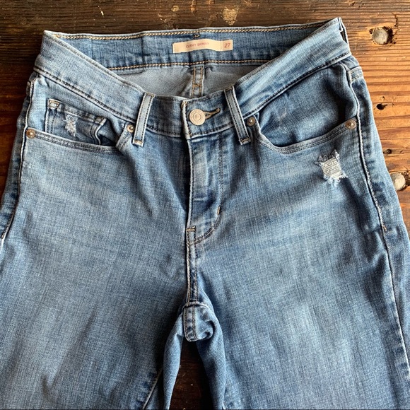 Levi’s discontinued curvy skinny jeans sz 27 medium was mid rise like new - Picture 5 of 8